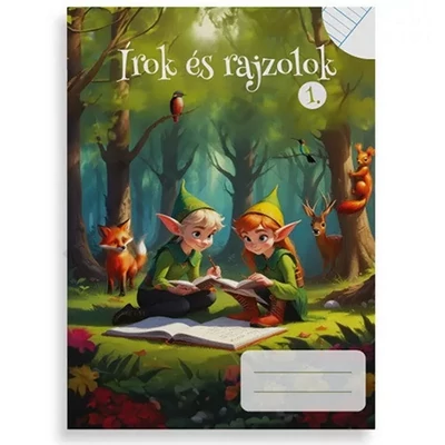 PTR0757PIIS Füzet pd kisalakú Írok és rajzolok I. vonalas-sima 32 lapos 