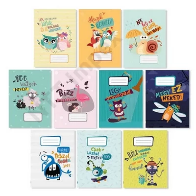 PTR3907PIIS Füzet pd kisalakú 27-32 kockás Monsters 