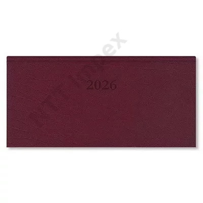 PTR5653PIEE Határidőnapló Period Standard Zsebnaptár fekvő bordó műbőr 2026 
