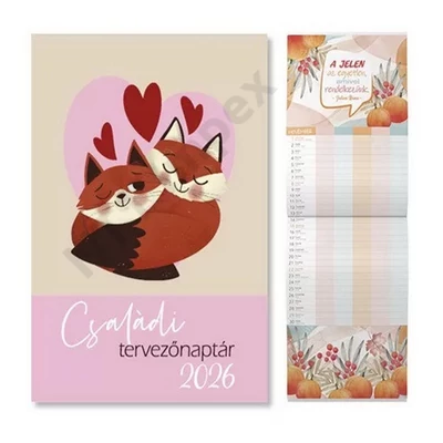 PTR5681PIEE Naptár fali pd Családi tervező 21x60 cm 2026