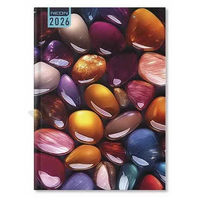 PTR5991PIEE Határidőnapló Period Neon B/5 heti Pebbles papír 2026