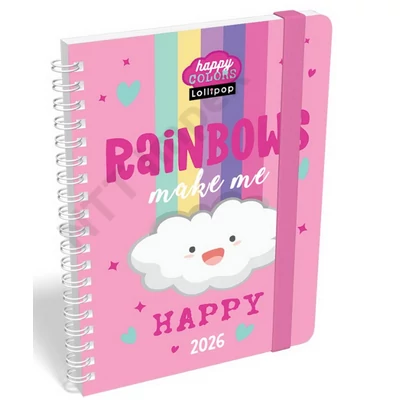 LZC2157PIEE Heti tervező B6 spirál 2026 Lollipop Happy Color 26215799
