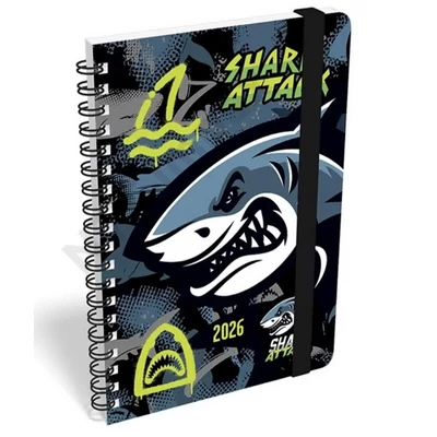 LZC2160PIEE Heti tervező B6 spirál 2026 Shark Attack 26216099
