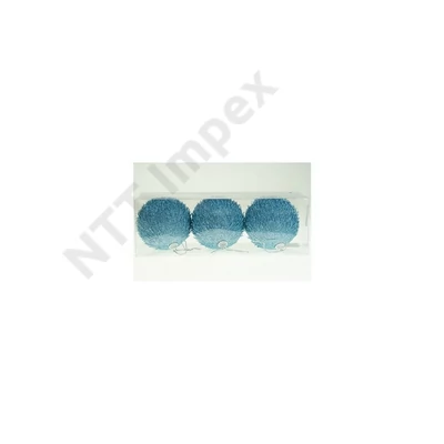 VRT9441LDLK Karácsonyfa dísz gömb foam D8 s/3 glitteres kék