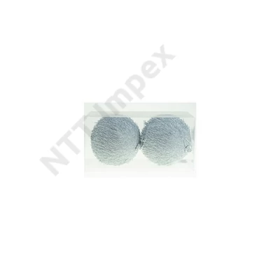 VRT9448LDLK Karácsonyfa dísz gömb foam D10 s/2 glitteres ezüst