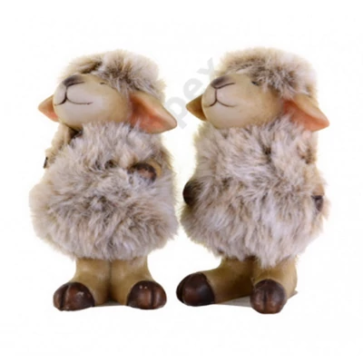 VRT1090LDLK Figura bárány poly 6.5*5*10.5cm 2féle fehér A626-241023