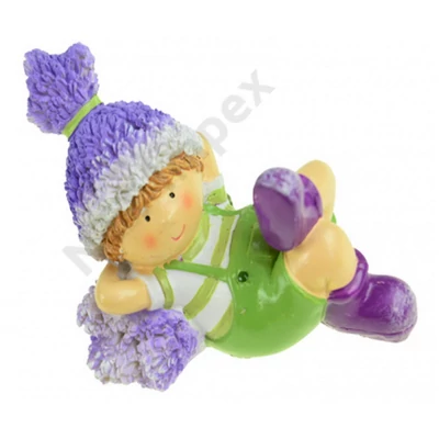 VRT1158LDLK Figura kisfiúpoly 10,3*7,1cm fekvő levendulával LR24-1653