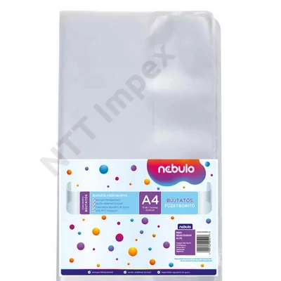 NBT0101PIIS Bújtatós füzetborító, PVC, Nebulo füzethez, A/4, 10 ív/cs., Nebulo