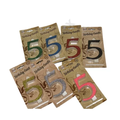 GYK6455GYTR Számgyertya óriás(Glitteres) Piros 5