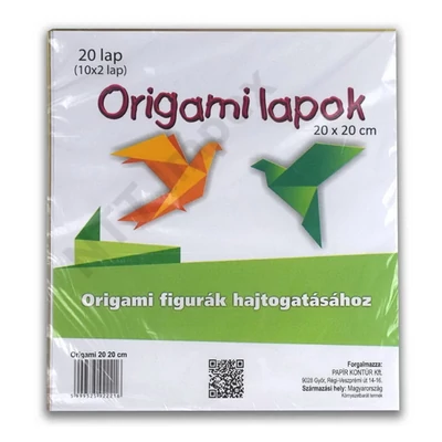PTR2221PIIS Origamipapír 20x20 cm 20 lap/cs.
