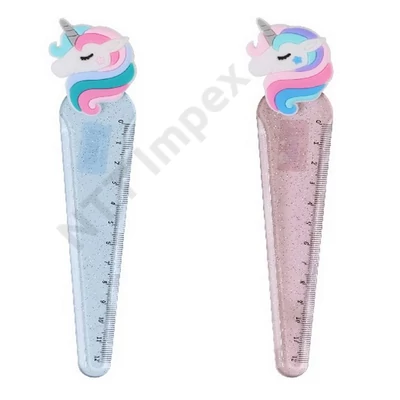 NBT8823PIIS Vonalzó, Unikornis mintával, 13 cm, Nebulo 