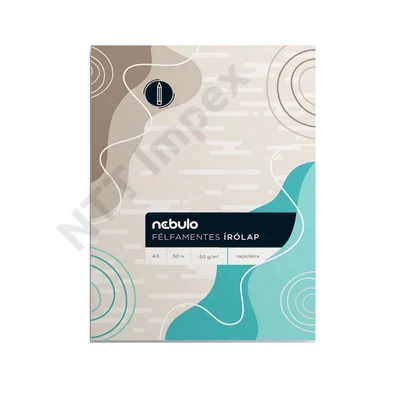 WNR8978PIIS Írólap, félfamentes, A5, 10-50, 50g, fóliázott, Nebulo