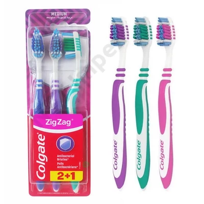 SMR2377DRSZ COLGATE fogkefe Zig Zag Medium 3x Family Pack