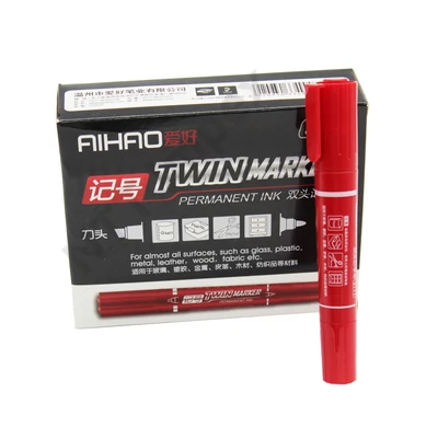 HKS3490PIID AIHAO Két oldalú filctoll 12db/doboz HKS-6785