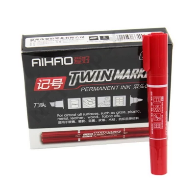 HKS3490PIID AIHAO Két oldalú filctoll 12db/doboz HKS-6785