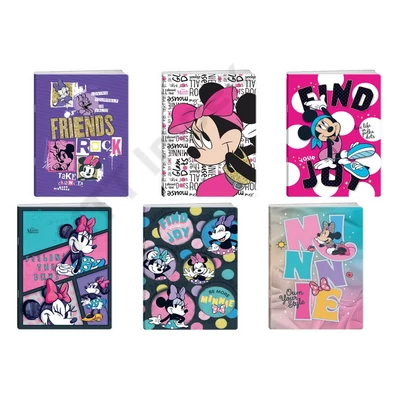 PTR2773PIIS Füzet Play Minnie Mouse csillogós A/5 tűzött 50 lapos kockás