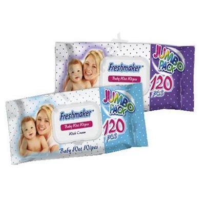 SVN7129DRHT Freshmaker Jumbo nedves törlőkendő 120 lapos kupakos