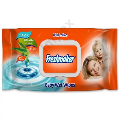 SVN7554DRHT Freshmaker Baby nedves törlőkendő zárható 72 lapos Kupakos