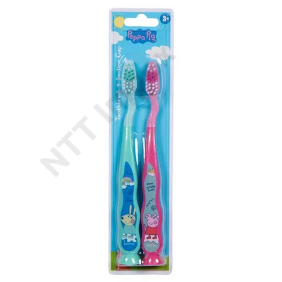 TNT8294DRSZ Peppa Malac gyermek fogkefe 2 db-os tapadókoronggal