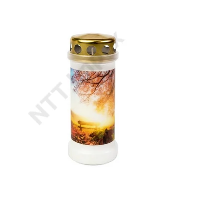 BLS3210GYKG Bolsius kegyeleti gyertya NR6 Autumn+fedél WHI 12db/cs