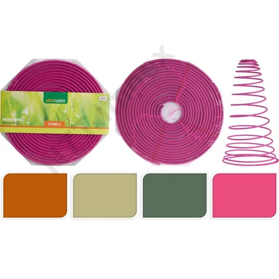 KPM1762FSEE CITRONELLA SPIRÁL FÜSTÖLŐ 22cm 4 FÉLE 420000460