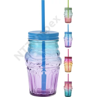 KPM0531FEEK Szívószálas ivópohár, 475ml 170482170