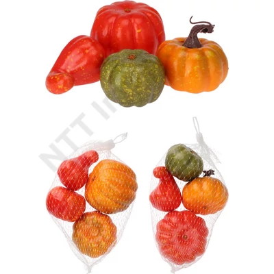 KPM9884LDLK Halloween sütőtök dekoráció, 4db/szt, 2 féle MT1000500