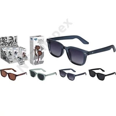 KPM1718HKEC Napszemüveg tokkal és zsinórral , férfiaknak, 24db/dob., 4 féle 255000190