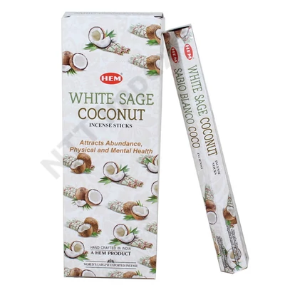 HEM1832FSHD HEM Füstölő 20db x 6 cs/dob. WHITE SAGE COCONUT