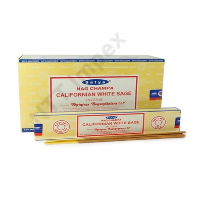 STY0250FSLD Satya Füstölő 12db/dob. Nag Champa CALIFORNIAN WHITE SAGE