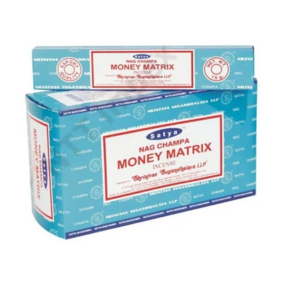 STY0264FSLD Satya Füstölő 12db/dob. Nag Champa MONEY MATRIX 