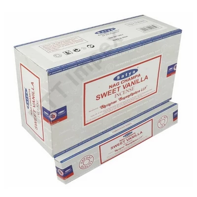 STY0565FSLD Satya Füstölő 12db/dob. Nag Champa SWEET VANILLA