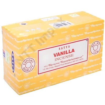 STY0033FSLD Satya Füstölő 15g x 12db/dob. VANILLA/NAMASTE