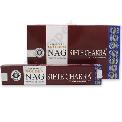 GLD3132FSLD GOLDEN Füstölő 15g x 12db/dob. Nag Seven Chakra