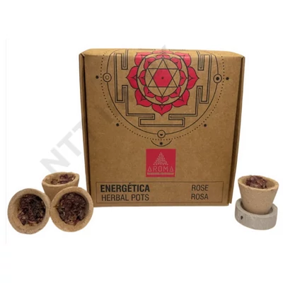 ARM9502FSEE AROMA HERBAL POTS Füstőlő 4db+tartó ROSE