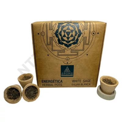 ARM9506FSEE AROMA HERBAL POTS Füstőlő 4db+tartó WHITE SAGE